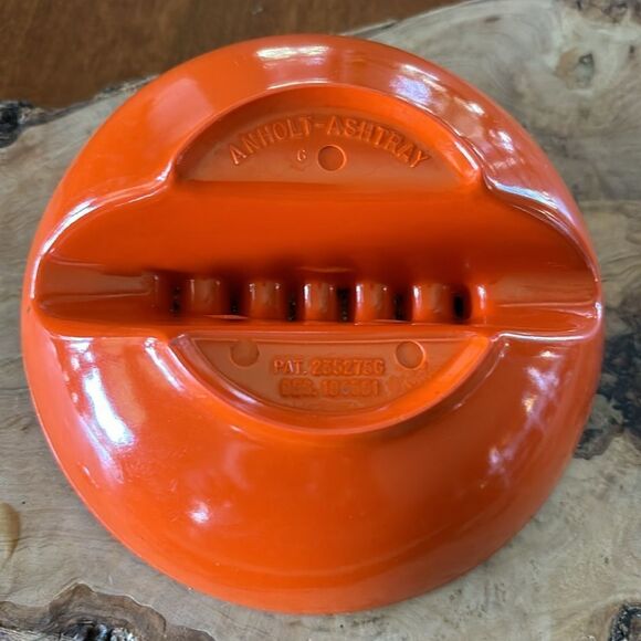 Vintage Anholt Bright Orange Ashtray - Picture 3 of 6